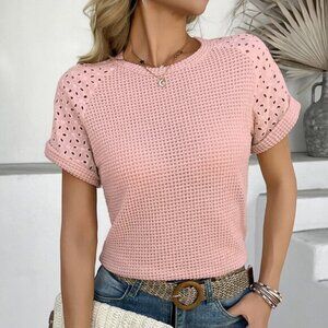 Women's round neck short sleeve T-shirt